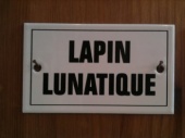 French enamel sign - Lapin Lunatique